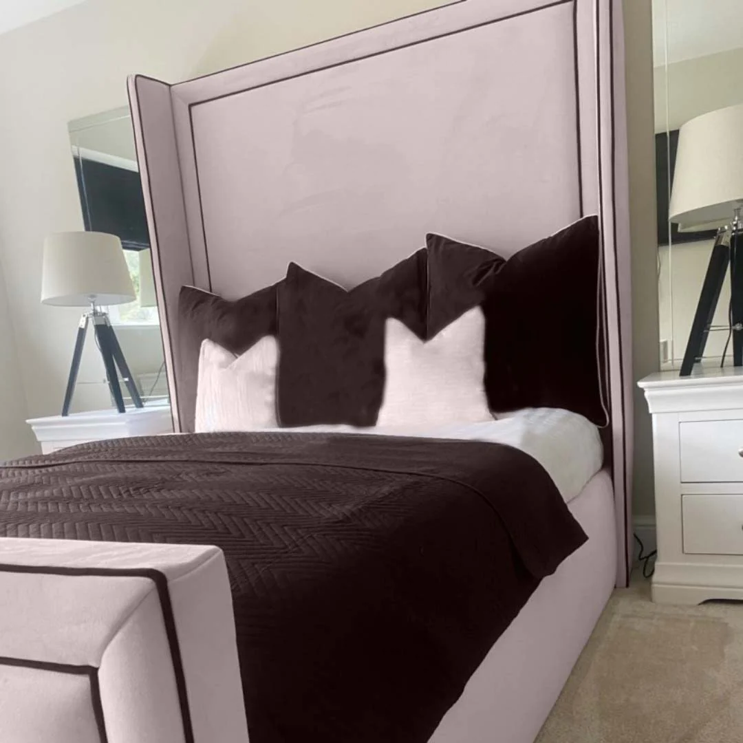 Elizabeth Winged Fabric Bedframe
