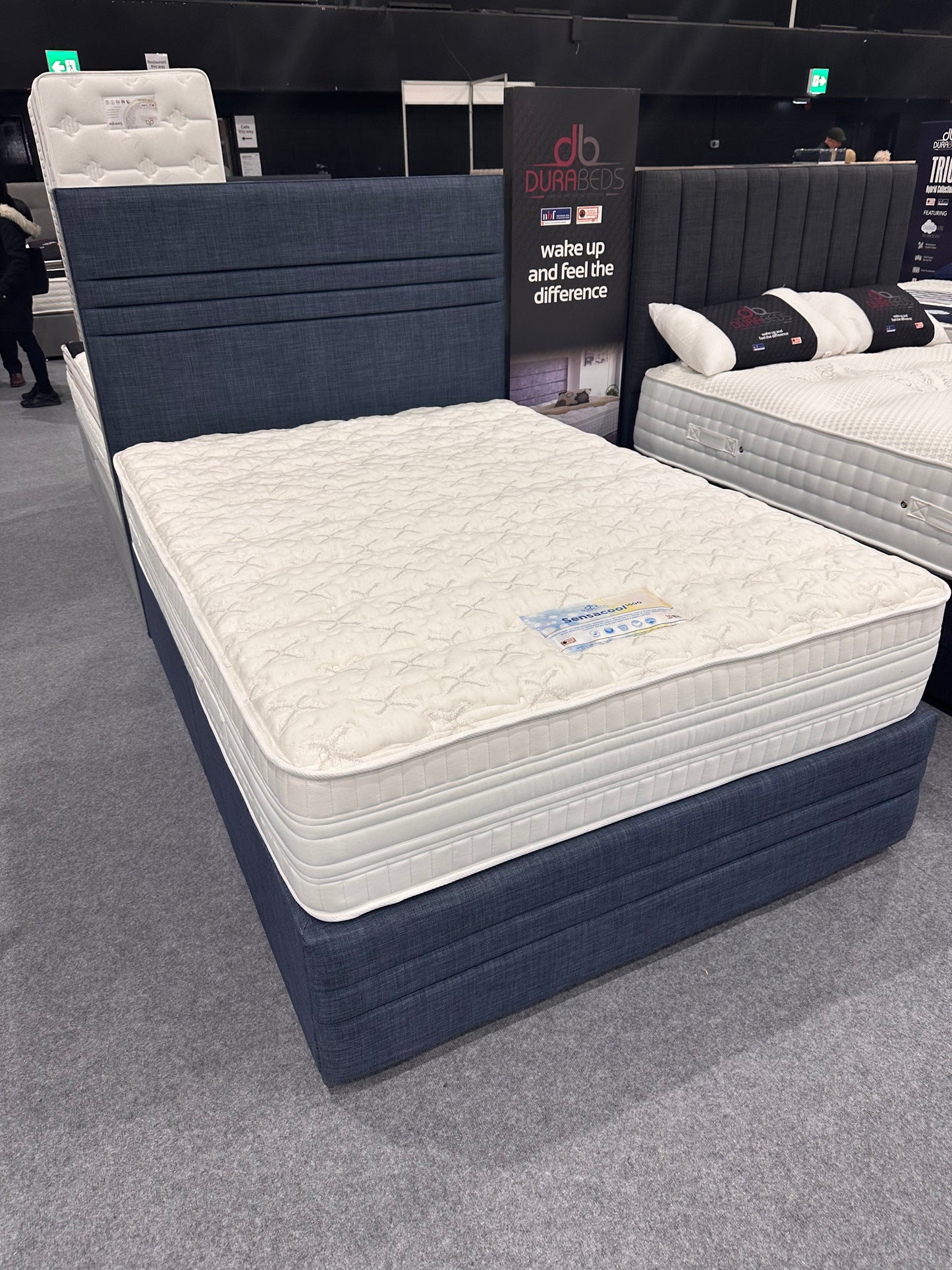 Double Sensacool Divan set with Floorstanding headboard